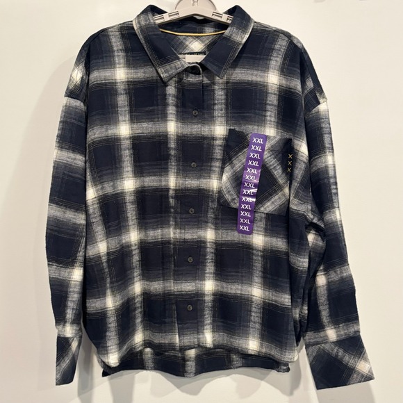 Scotch & Soda Tops - Scotch Soda Womens Flannel Shirt XXL Plaid Western NEW Rustic Cabin Boho 21273